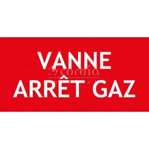 Panneau vanne arrêt gaz – 200x100 mm