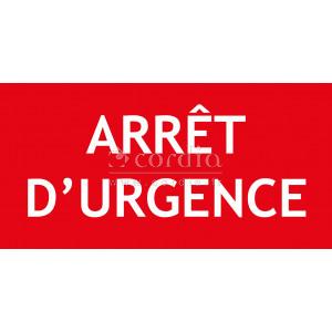 Panneau arrêt d'urgence – 150x50 mm