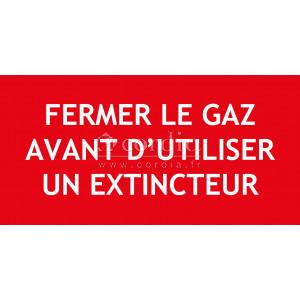 Panneau fermer le gaz – 150x50 mm