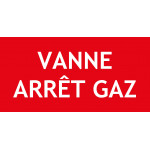 Panneau vanne arrêt gaz – 150x50 mm