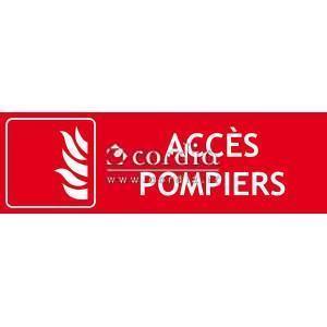 Panneau acces pompiers – 300 x 100 mm