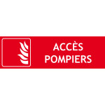 Panneau acces pompiers – 300 x 100 mm