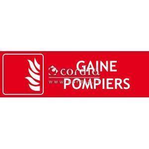 Panneau gaine pompiers – 300 x 100 mm