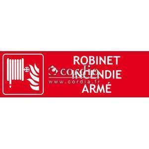 Panneau robinet incendie armé – 300 x 100 mm