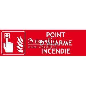 Panneau point d'alarme incendie – 300 x 100 mm