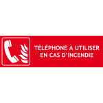 Panneau telephone incendie – 300 x 100 mm
