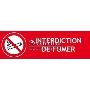 Panneau interdiction de fumer – 300 x 100 mm