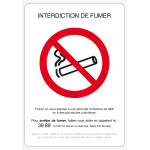Panneau interdiction de fumer - Format A5