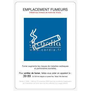 Panneau emplacement fumeur - Format A5