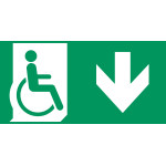 Panneau évacuation PMR bas – L.200 x H.100 mm