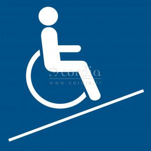 Signalisation handicapé 2 carré – PVC – L.200 x H.200 mm