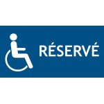Signalisation réservé handicapé – vinyle – L.300 x H.150 mm