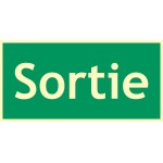 Panneau photoluminescent sortie - L.300 x H.150 mm