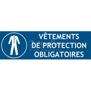 Panneau vetement protection obligatoire – L.300 x H.100 mm