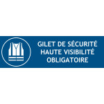 Panneau gilet haute visibilité – L.300 x H.100 mm