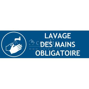 Panneau lavage mains obligatoire – L.300 x H.100 mm