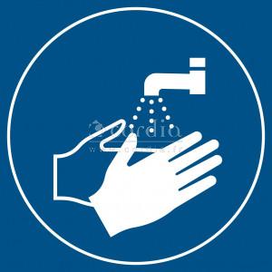 Panneau lavage mains obligatoire – L.200 x H.200 mm