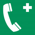 Panneau téléphone de secours – PVC – L.200 x H.200 mm