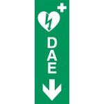 Panneau défibrillateur tout droit – PVC – L.100 x H.300 mm