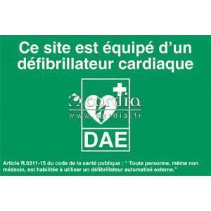 Panneau site équipé d'un DAE – PVC – L.300 x H.200 mm