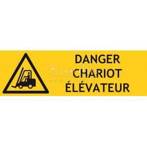 Panneau danger chariot élévateur – L.300 x H.100 mm