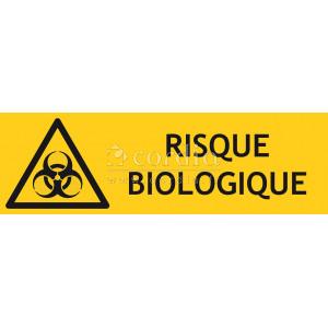 Panneau risque biologique – L.300 x H.100 mm