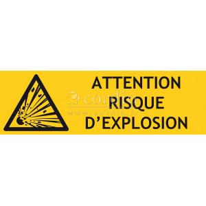 Panneau risque d'explosion – L.300 x H.100 mm