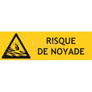 Panneau risque de noyade – L.300 x H.100 mm