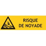 Panneau risque de noyade – L.300 x H.100 mm