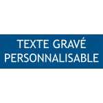 Panneau PVC bleu gravé – L.150 x H.50 mm