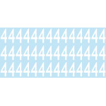 Planche de numérotation blanche