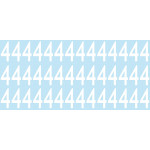 Planche de numérotation blanche