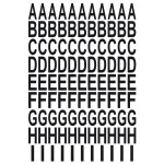 Planche de lettres noires