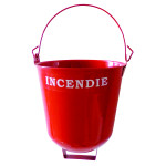 Seau incendie à fond rond
