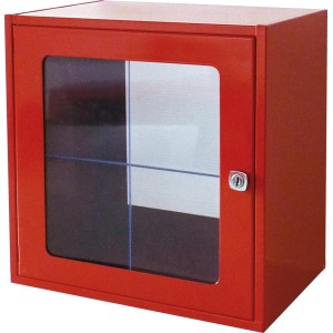 Boîtier Sous Verre Dormant Rouge - Dimensions 250 X 250 X 150 Mm, Pour Encadrement Et Conservation