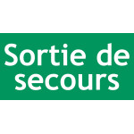 Vinyle sortie de secours - L.200 x H.100 mm - Lot de 10