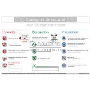 Consignes de sécurité parc de stationnement