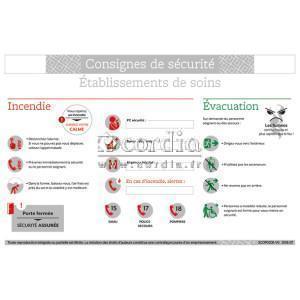 Consignes de sécurité établissements de soins