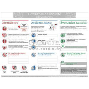 Consignes de sécurité français / anglais - lot de 50