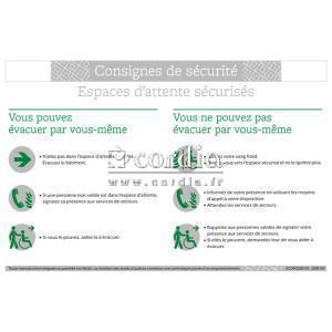 Consigne de sécurité espaces d'attente sécurisés - lot de 50