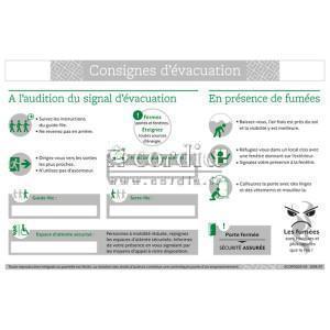 Consignes d'évacuation - lot de 50