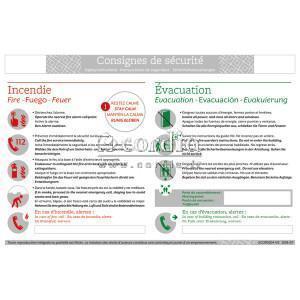 Consignes de sécurité 4 langues - lot de 50