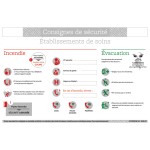 Consignes de sécurité établissements de soins - lot de 50