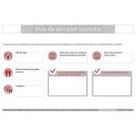 Avis de sécurité incendie - lot de 50