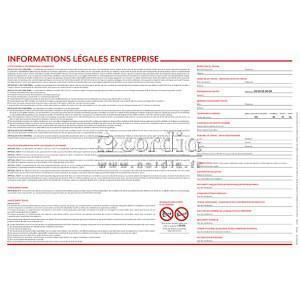 Panneau Informations légales entreprise