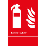 Panneau extincteur vierge - L.125 x H.190 mm - lot de 50