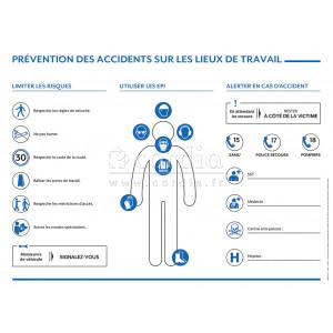 Panneau prévention des accidents sur les lieux de travail