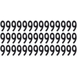 Planche de numérotation noire