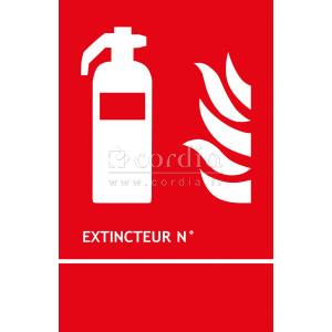 Panneau extincteur vierge - L.125 x H.190 mm - lot de 10