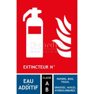 Panneau extincteur AB - L.125 x H.190 mm - lot de 10